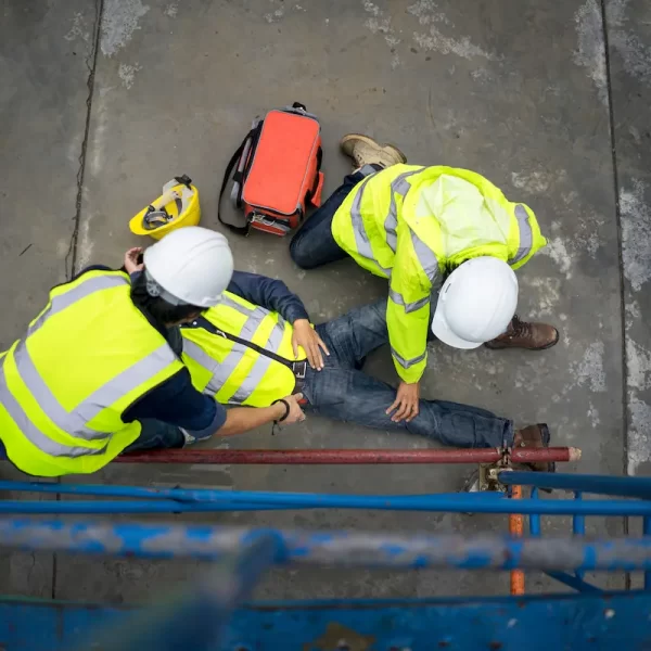 safety team responding to a work accident